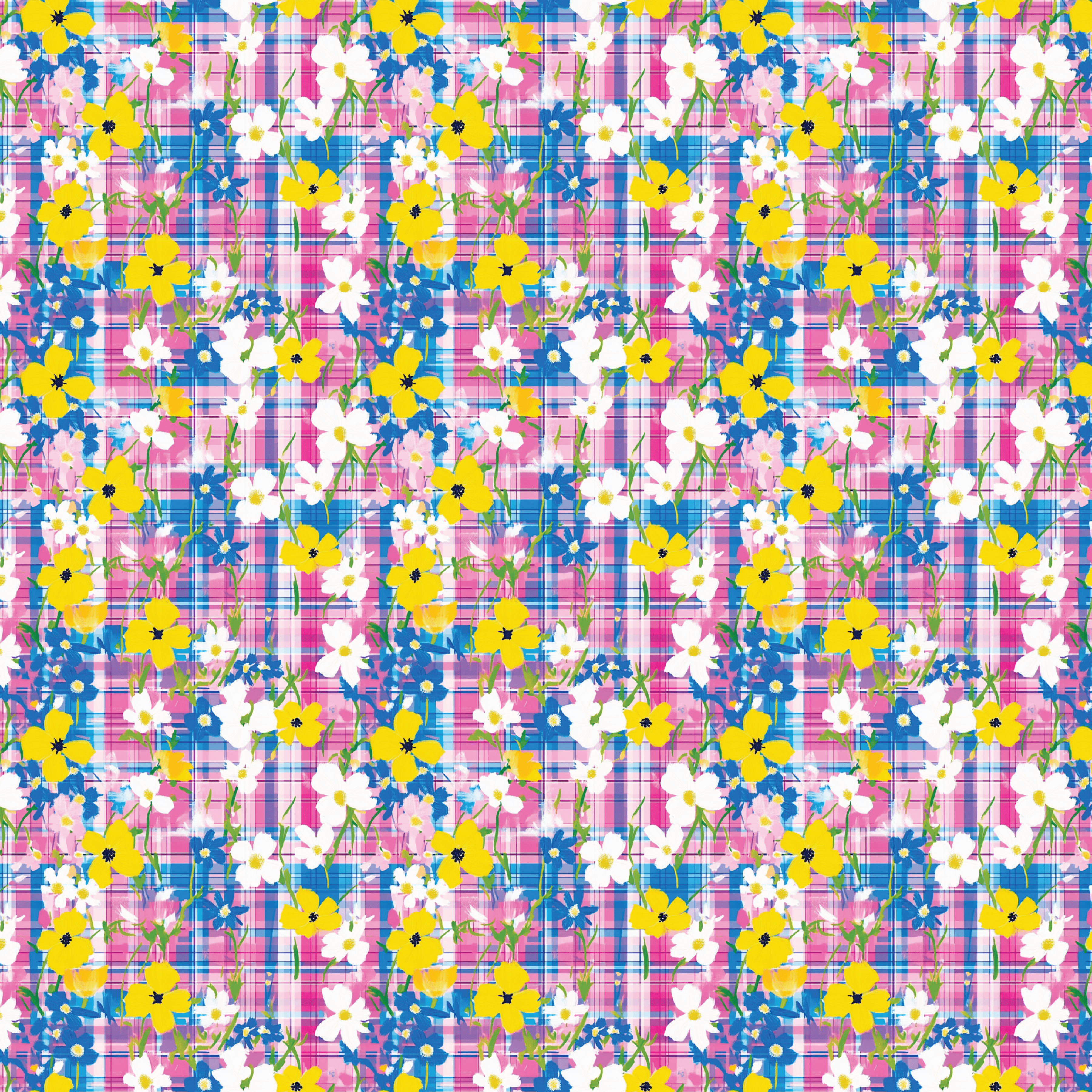P1206 | Retro Floral 2 Pattern Acrylic Sheets - CMB Pattern Acrylic